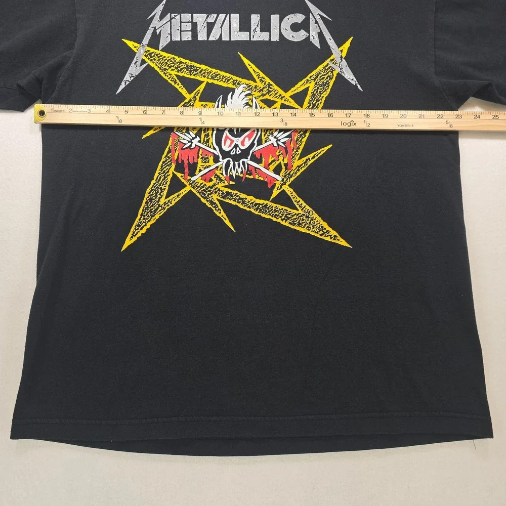 Vintage Metallica Korn 96-97 Tour T-Shirt Levis Tag XL Black Metal Rock Tee USA